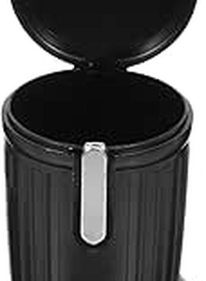 Portable Outdoor Pocket Ashtray with Lid Key Ring Compact Travel Smoke Accessory Black - Image 1