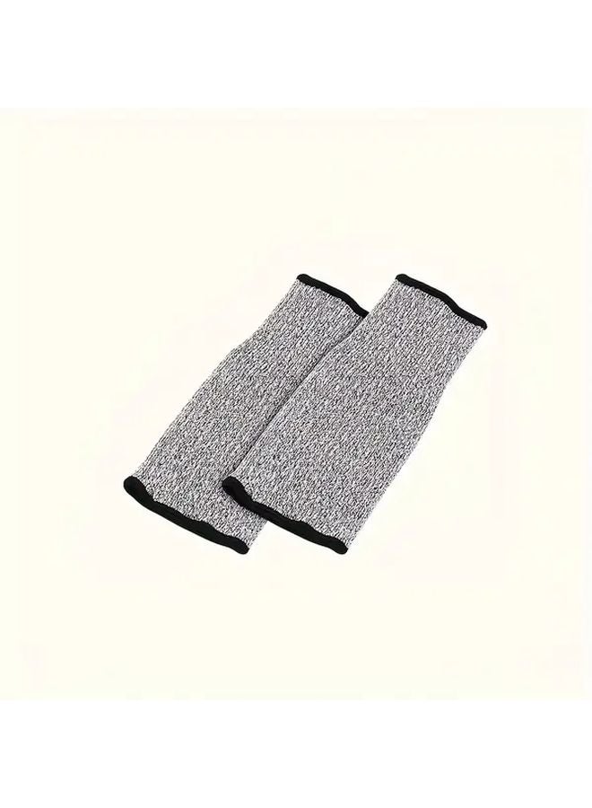 Gray Heat Resistant PVC Arm Sleeves Abrasion Protection for DIY Power Tools Work Safety - Image 1