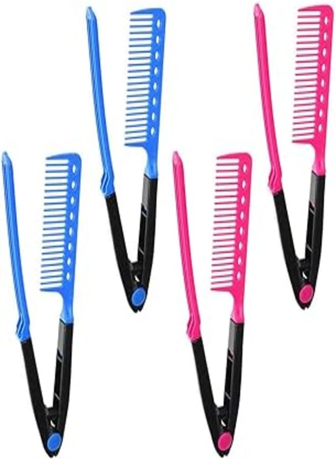 VinBee VinBee 4 PACK Styling Hair Combs V Shape Combs Straightening Comb Salon Hair Brush Combs Hairdressing Styling for Women and Girls 