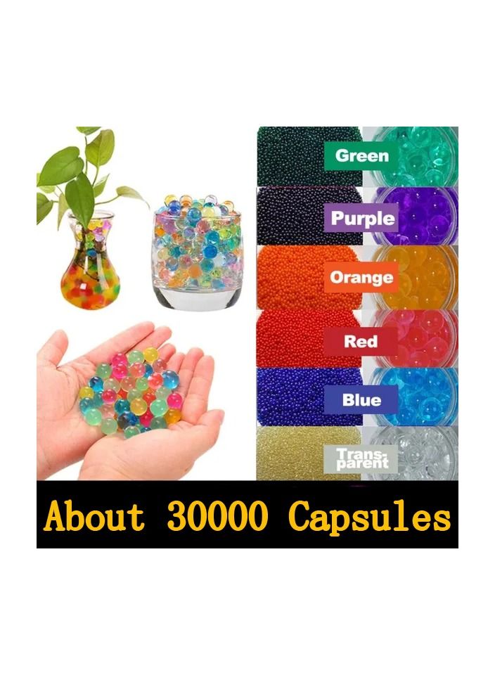 Generic 30000-Pieces/Set Hydrogel Pearl Shaped Crystal Soil Water Beads,Bio Gel Ball for Flower,Weeding Mud Growing Magic Jelly Balls  - Image 1