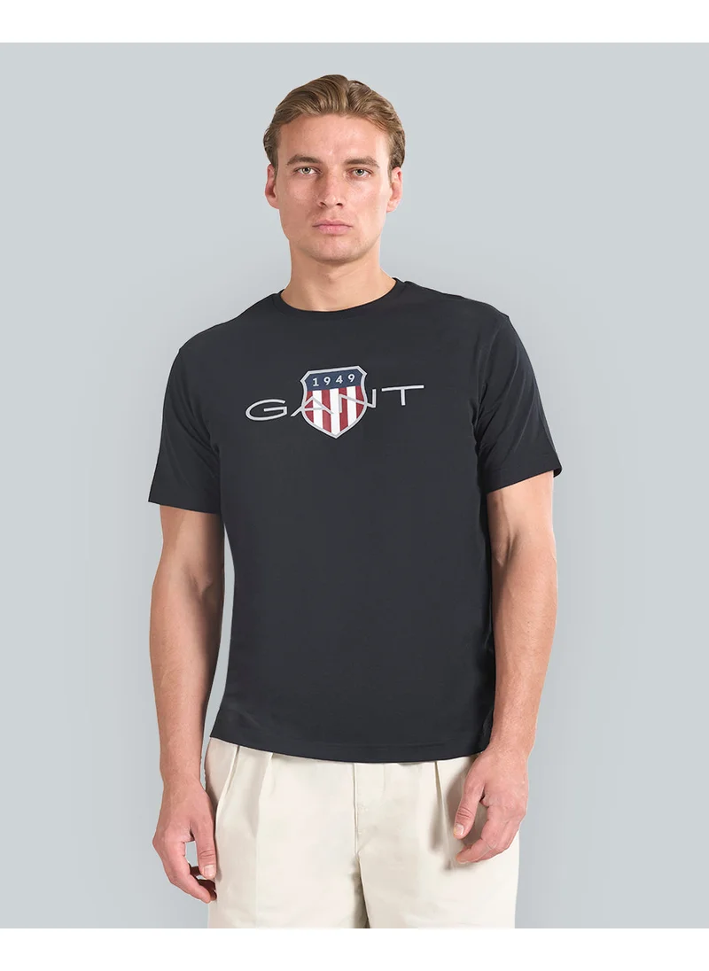 غانت Gant Regular Fit Archive Shield T-Shirt For Men (Grey Melange)
