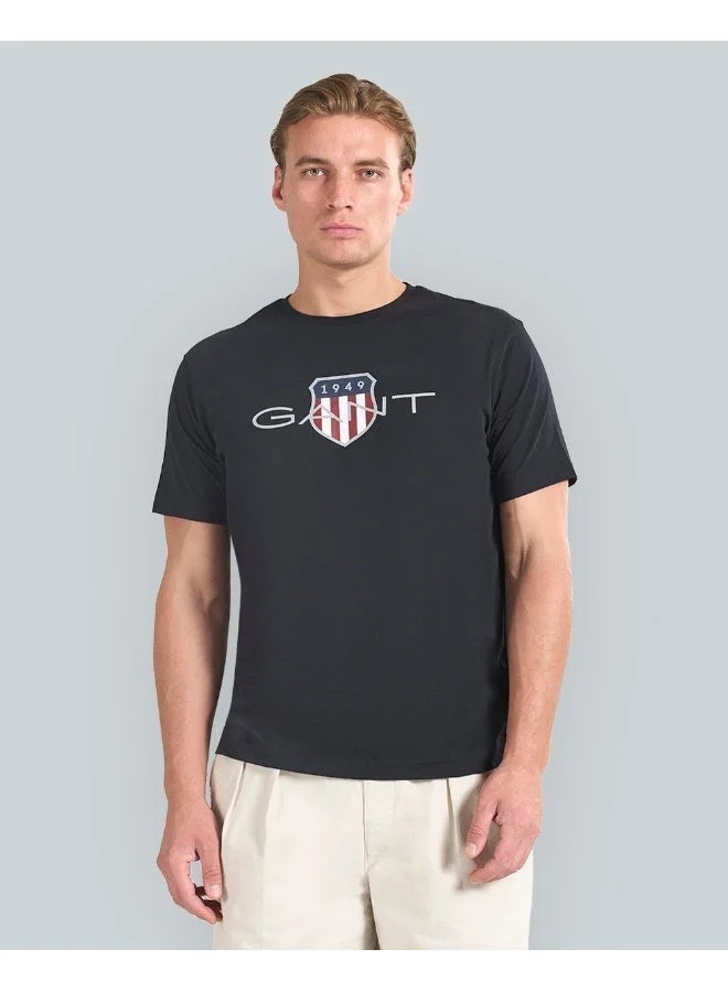 GANT Gant Regular Fit Archive Shield T-Shirt For Men (Grey Melange)