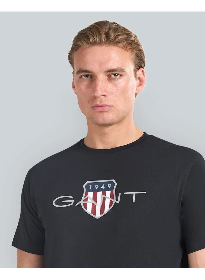 GANT  Gant Regular Fit Archive Shield T-Shirt For Men (Grey Melange) for Men | Best Price UAE