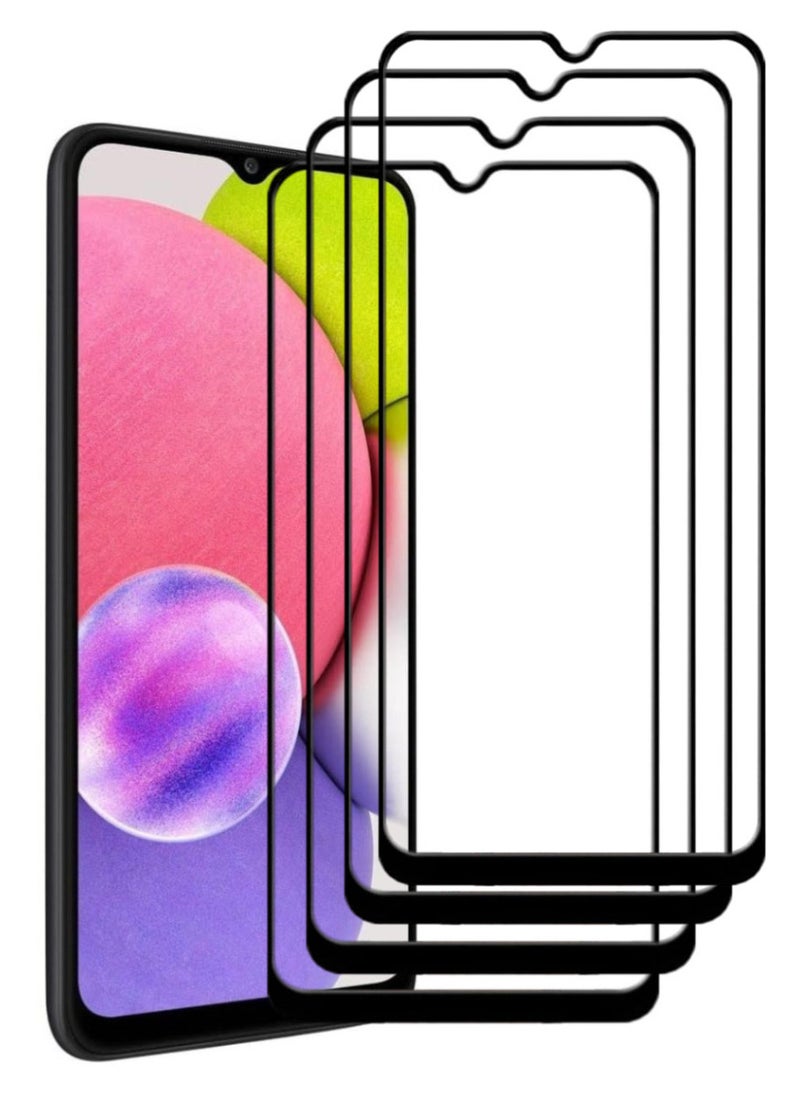 ACLIX 4 Pieces Antistatic ESD Dustproof Premium Quality High Definition Tempered Glass Screen Protector Designed For Samsung Galaxy A03s - Image 1