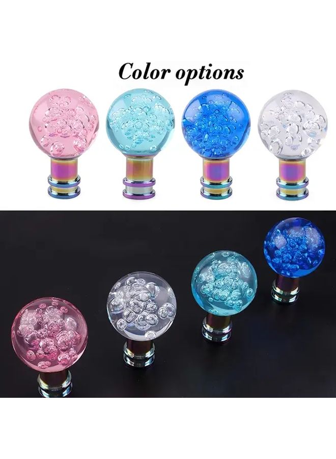 Dark Blue Bubble Design Manual And Automatic Gear Shift Knob Acrylic Construction Glossy Finish - Image 1