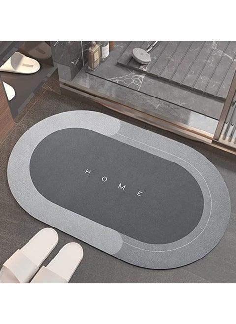 Bath Mat, Bath Rug 50 * 80cm Non-Slip Fast Dry Bathroom Floor Mat, Thin Rubber Super Absorbent Floor Door Shower Rug Mats for Bathroom Bathtub Toilet Kitchen