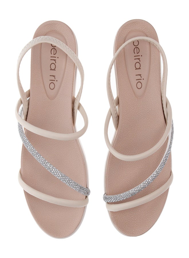 Beira Rio Slip-On Thong Sandals with Metal Accent Detail - Image 4