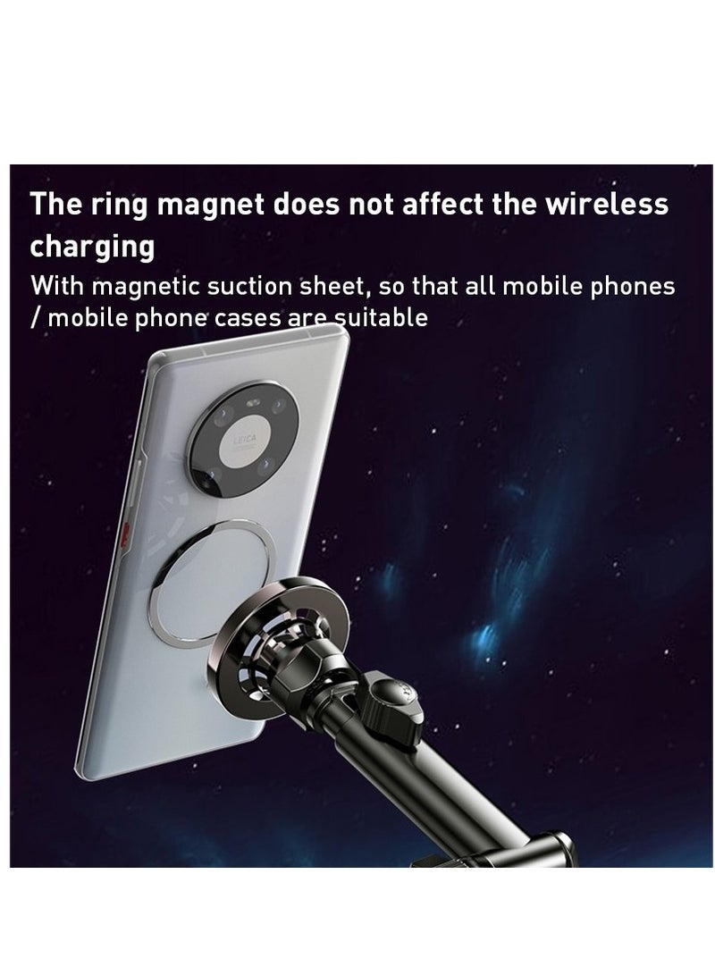 Yesido C158 2 in 1 Magnetic Ring Car Dashboard Air Vent Phone Holder (Black) - Image 3