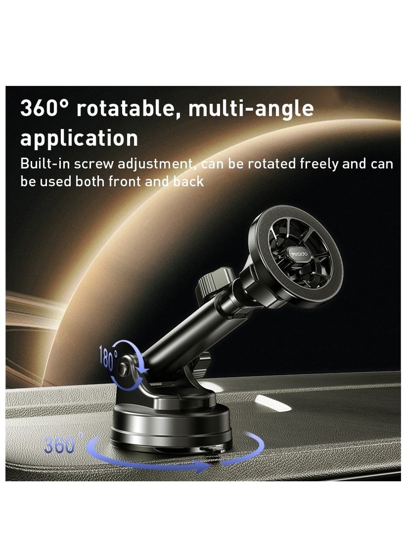 Yesido C158 2 in 1 Magnetic Ring Car Dashboard Air Vent Phone Holder (Black) - Image 5