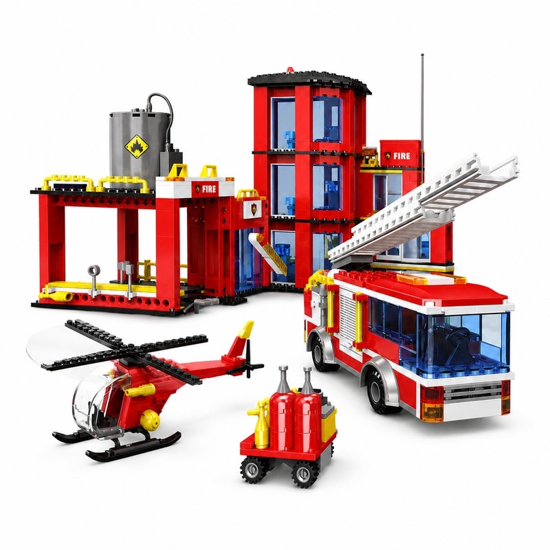 COGO Fire & Rescue Building Blocks Set 862 Pieces - 4177 - Image 5