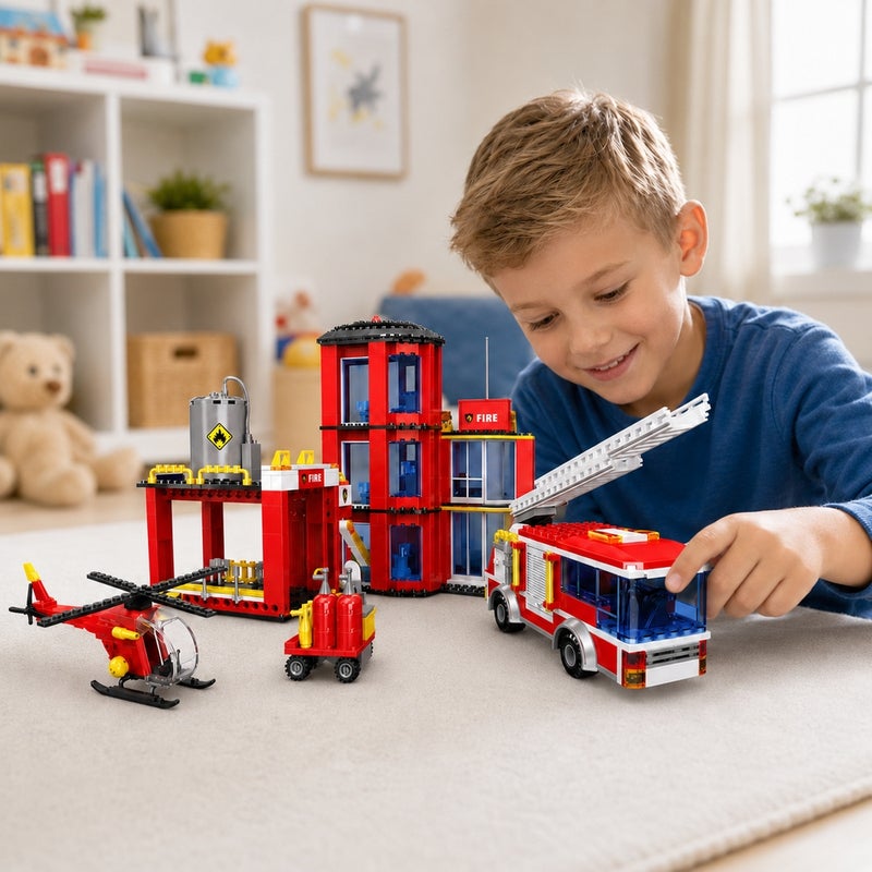 COGO Fire & Rescue Building Blocks Set 862 Pieces - 4177 - Image 2