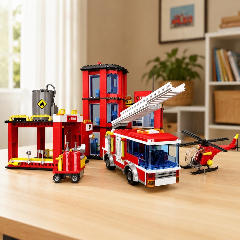 COGO Fire & Rescue Building Blocks Set 862 Pieces - 4177 - Image 3