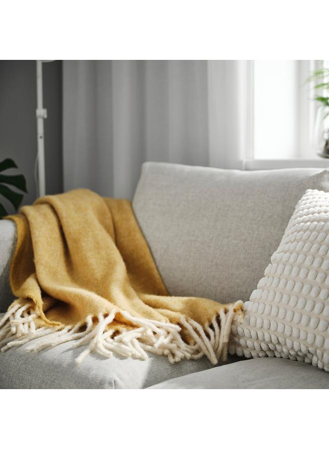 Green Tiger Throw, beige-yellow, 130x170 cm - Image 3