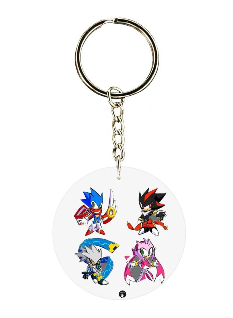 Double Sided Sonic Printed Keychain