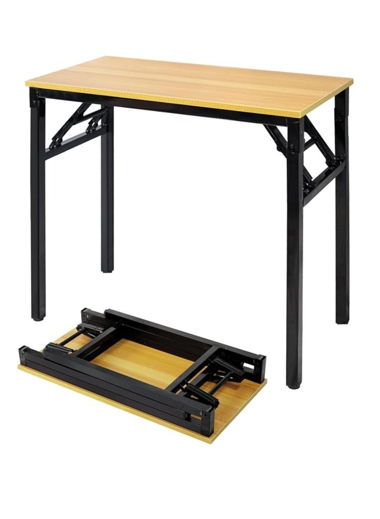 Cool Baby Folding Table - Multifunctional Portable Desk 120x50x75 cm Wood (Yellow) - Image 1