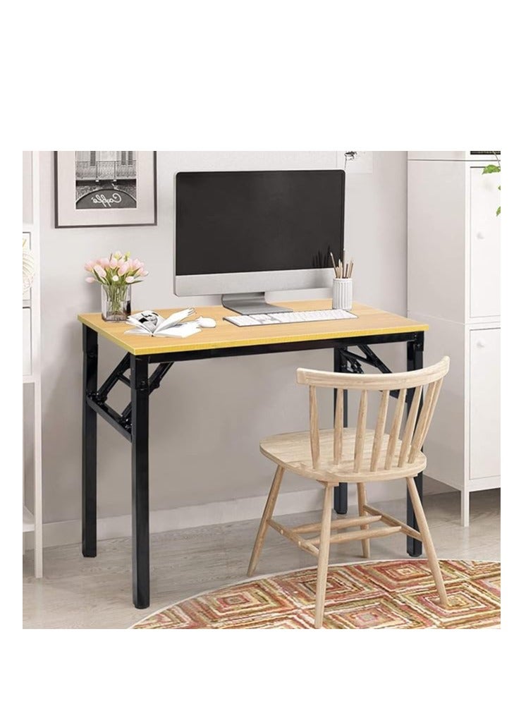 Cool Baby Folding Table - Multifunctional Portable Desk 120x50x75 cm Wood (Yellow) - Image 3