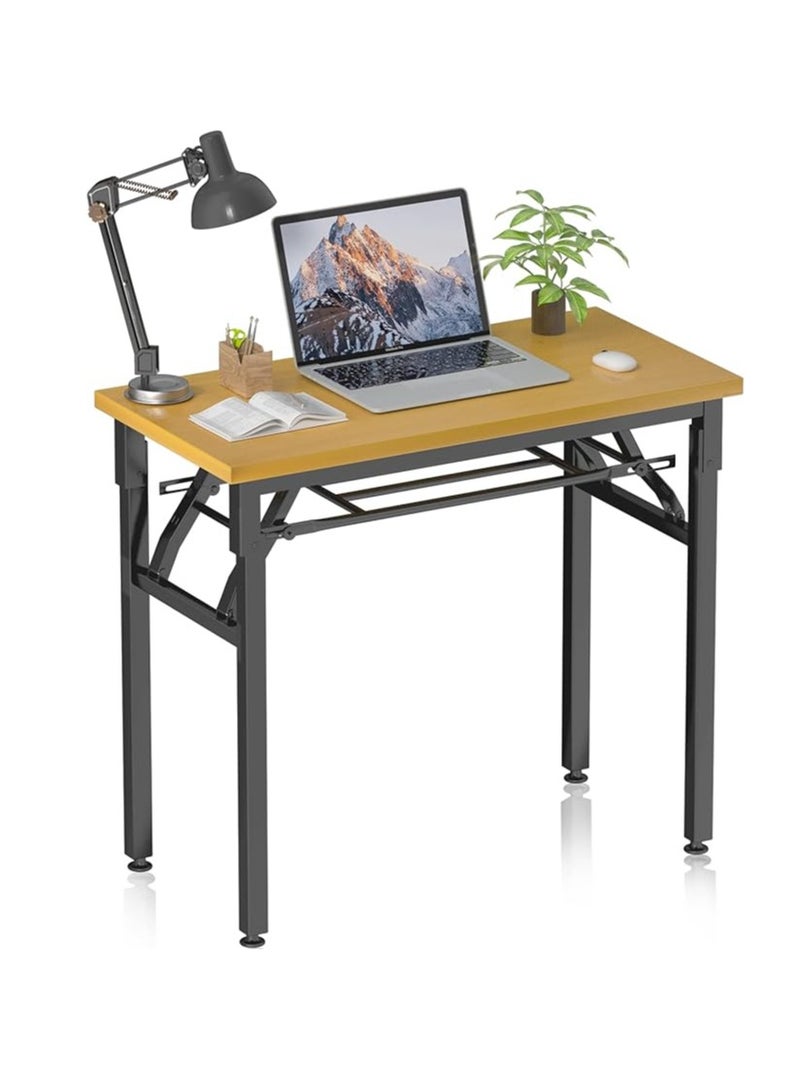 Cool Baby Folding Table - Multifunctional Portable Desk 120x50x75 cm Wood (Yellow) - Image 4