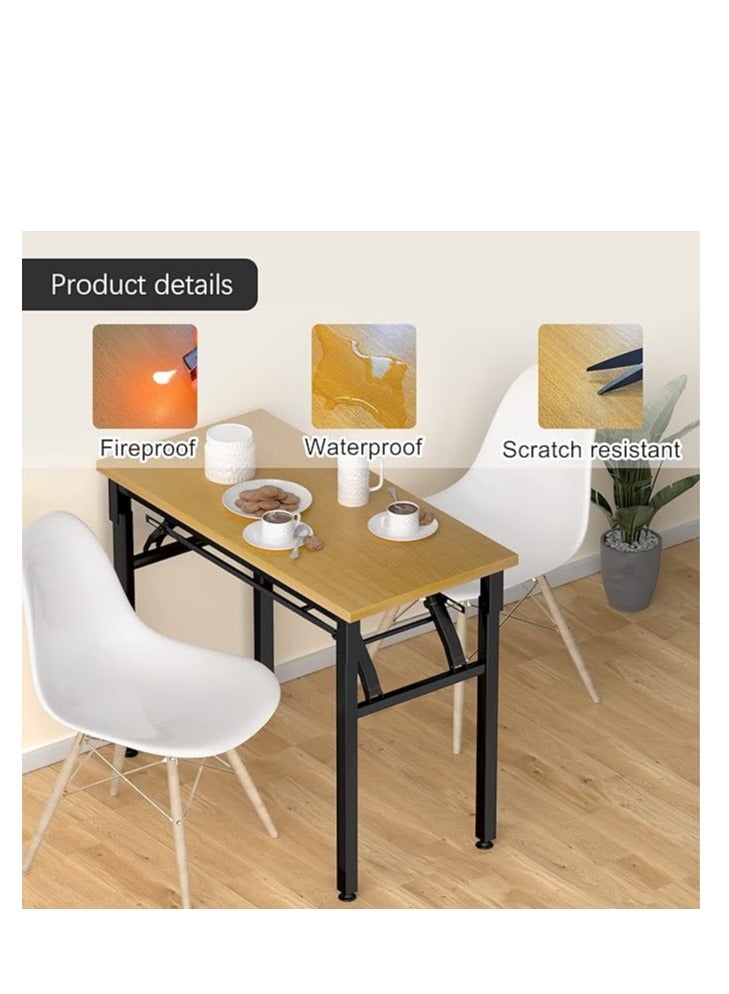 Cool Baby Folding Table - Multifunctional Portable Desk 120x50x75 cm Wood (Yellow) - Image 5