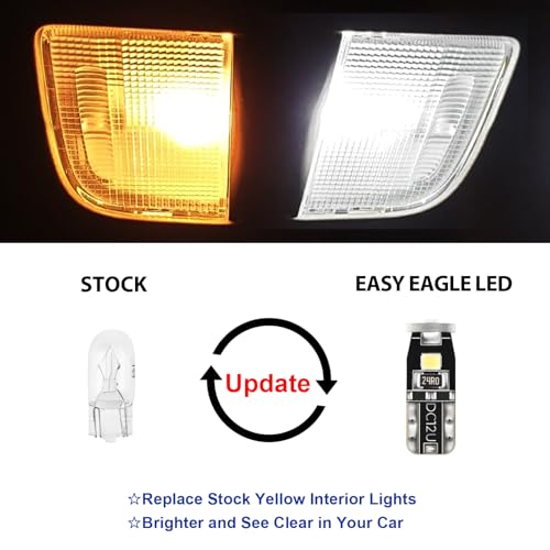 EASY EAGLE LED Interior Car Lights for Toyota-Corolla-2003-2012: 6 Piece Kit White LED Light Bulbs - Super Bright 6000K + Install Tool - Image 2