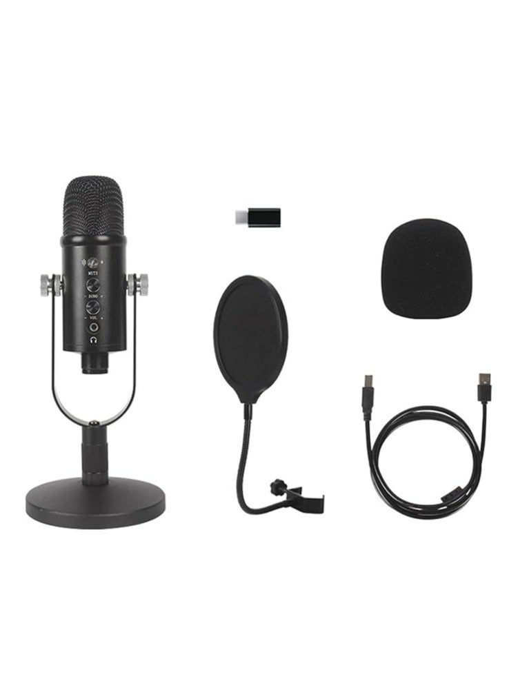 General USB Microphone 192KHZ/24-bit PC Podcast Condenser Microphone Kit with OTG Adapter Sound Chipset for Gaming, Recording, Singing, YouTube  - Image 1
