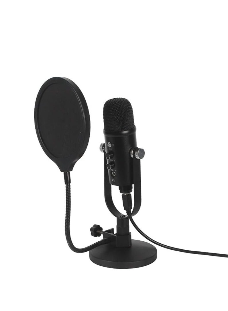 General USB Microphone 192KHZ/24-bit PC Podcast Condenser Microphone Kit with OTG Adapter Sound Chipset for Gaming, Recording, Singing, YouTube  - Image 2