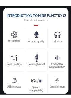 General USB Microphone 192KHZ/24-bit PC Podcast Condenser Microphone Kit with OTG Adapter Sound Chipset for Gaming, Recording, Singing, YouTube  - Image 3