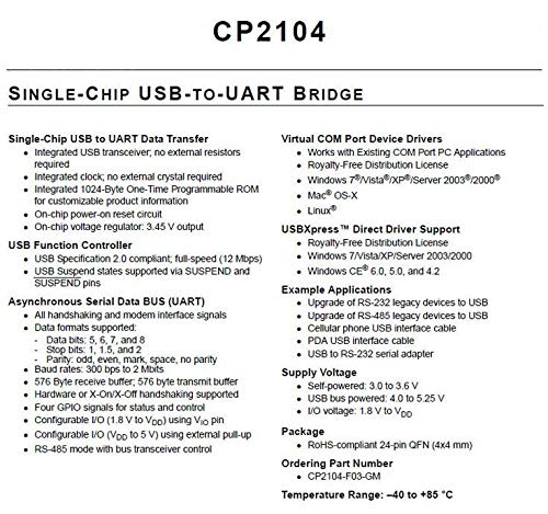 NOYITO CP2104 Serial Converter USB 2.0 to TTL UART Serial Adapter Module with Cables (Pack of 2) - Image 4
