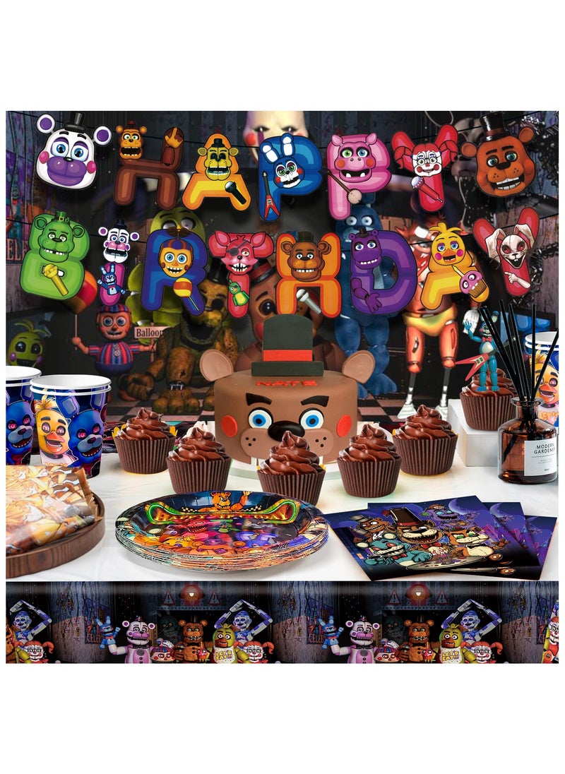 Five Nights at Freddy's Birthday Party Decorations for 16 Guests, 128pcs Fnaf Disposable Party Tableware Set - pzsku/Z7F659A50F207F214F82AZ/45/_/1739432343/fa96001b-c7c8-4853-8fa5-2fe16ccfd902