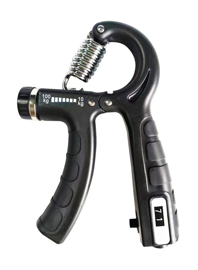 ZEPONOVA Hand Grip Strengthener, Adjustable Resistance 5-60 kg Finger Grip, Countable Up to 2 Digits and Adjustable to zero, Trainer for Muscle Building, Black - Image 1