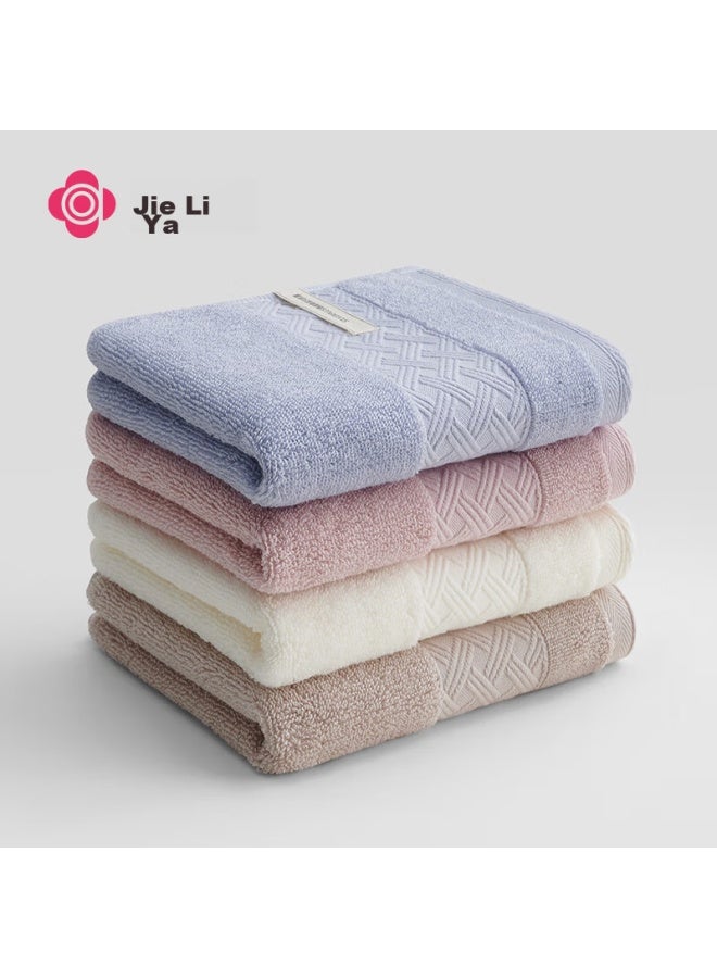 Grace 3A Grade Pure Cotton Towels 2-Pack, Soft Antibacterial Thickened Xinjiang Cotton Absorbent Face Towels, Pink + Light Camel - Image 5
