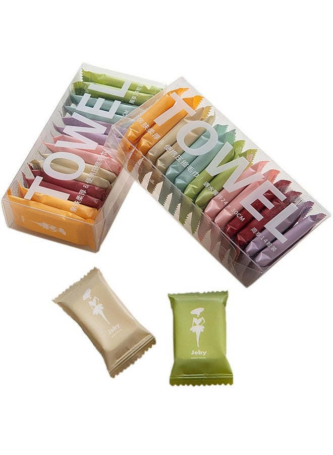 HEXONIQ® Compressed Towels, Disposable Compressed Face Towel Tablet, Mini Compressed Towel, Portable Compressed Coin Tissue Paper, Magic Tablet Towel for Travel, Home, Outdoor Activities, Pack of 28 - Image 1