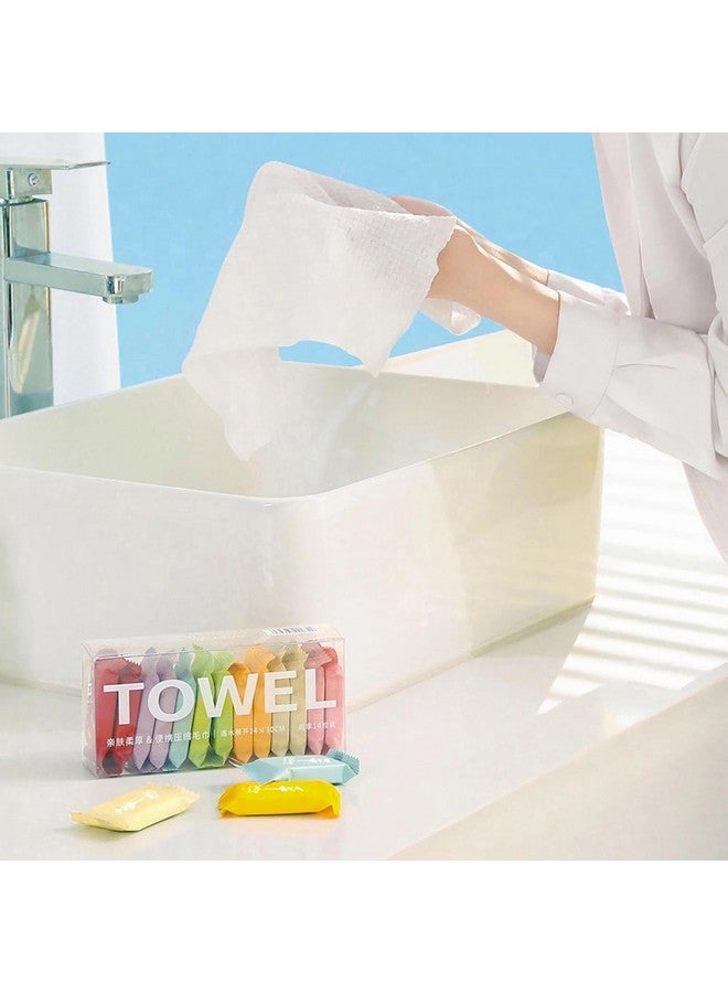 HEXONIQ® Compressed Towels, Disposable Compressed Face Towel Tablet, Mini Compressed Towel, Portable Compressed Coin Tissue Paper, Magic Tablet Towel for Travel, Home, Outdoor Activities, Pack of 28 - Image 3