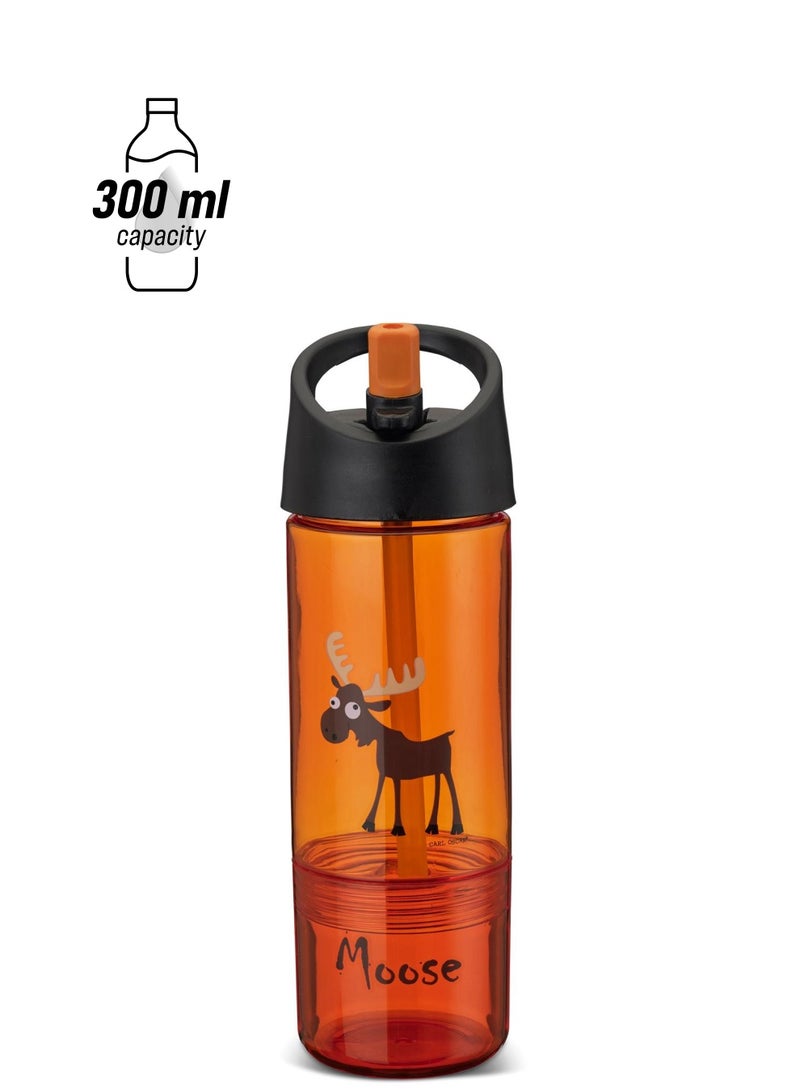 Carl Oscar Sweden Water Bottle 2 In 1, 0.3L Bottle + 0.15L Snack Jar - Orange - Image 1