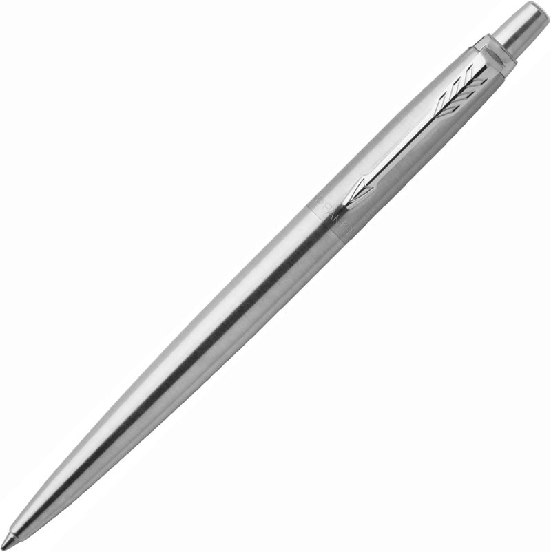 Parker Jotter Stainless Steel Ballpoint Pen with Medium Point Blue Ink - Image 2