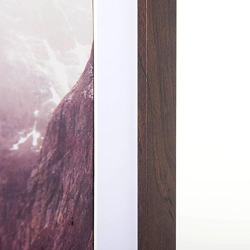 kennethan 11x14 Picture Frame Dark Brown 1 Pcs in 1 set Wooden Frame can Display 8x10 Picture with Mat or 11x14 Without Mat on the Wall for home decoration，holiday gift - Image 5