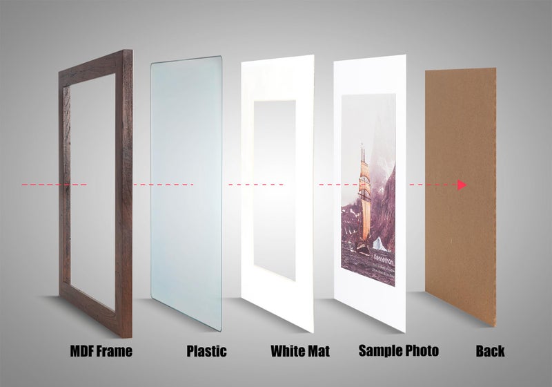 kennethan 11x14 Picture Frame Dark Brown 1 Pcs in 1 set Wooden Frame can Display 8x10 Picture with Mat or 11x14 Without Mat on the Wall for home decoration，holiday gift - Image 4