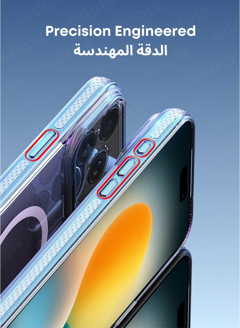 Edots iPhone 17 Pro Case MagSafe – Clear Magnetic Cover, Slim Transparent TPU, Military-Grade Protection, Scratch-Resistant, Strong Magnet, MagSafe Compatible - Image 5