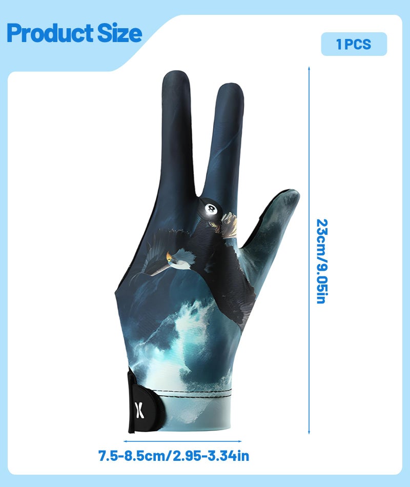 XFSAFDM Snooker Gloves Left Hand, Professional Full Finger Billiard Gloves for Enhanced Grip and Control, Breathable Fabric for Comfort, Ideal for Snooker and Pool Players - Image 2