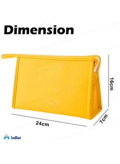 FunBlast Pouches for Women - Cosmetic Pouch Makeup Pouch, Toiletry Pouch for Women, Multipurpose Pouch Case with Zipper Lock, Portable Travel Kit Bag, Money Purse for Girls & Women (Yellow) - pzsku/Z7F65D98F59388908CB4FZ/45/_/1738306052/aeac9558-e737-40ba-929a-55d07b8ba69d