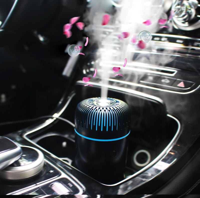 Unee Car Diffuser, USB Plug-in 100ml Mini Humidifier Essential Oil Diffuser Car Freshener Aromatherapy Diffuser(Black) - Image 1