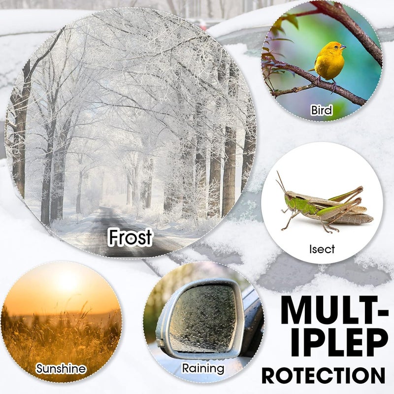 Frienda 6 Pieces Waterproof Side Mirror Covers Auto Rearview Protection Cover Exterior Rear View Accessories Car Mirror Accessories with Drawstrings for Car Vehicle Winter All user affordable trusted quality - Image 5