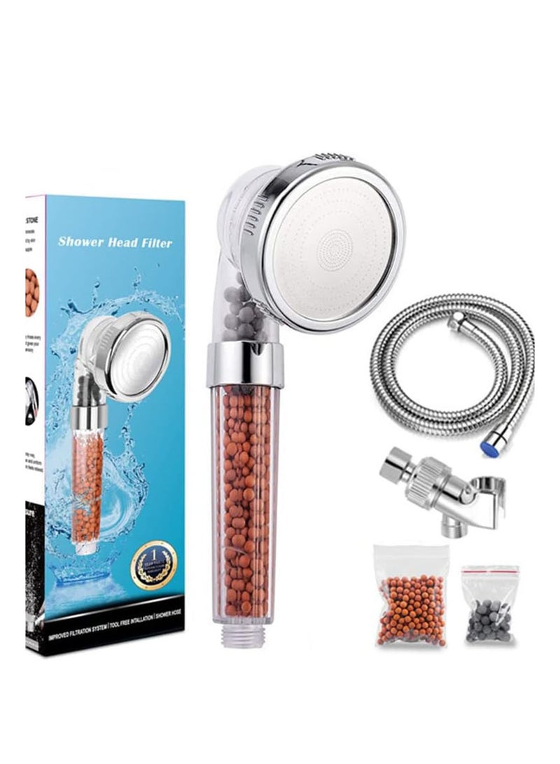 High-Pressure Handheld Shower Head – Water-Saving with Negative Ion Technology, 3 Spray Modes, Built-in Purification Filter, Stylish ABS Design, Easy Tool-Free Installation, Spa-Like Shower Experience for Skin & Hair Care! - Image 2