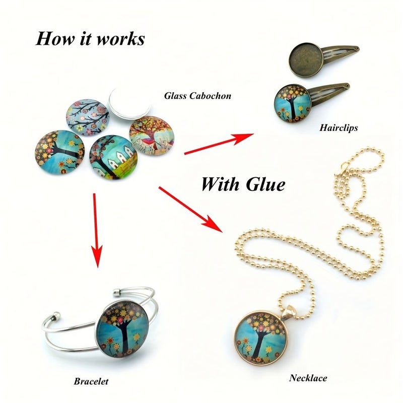 2D Flat Vintage Lovely Birds Art Patterns 25mm Round Photo Glass Cabochon Demo Flat Back Making Findings - Image 3