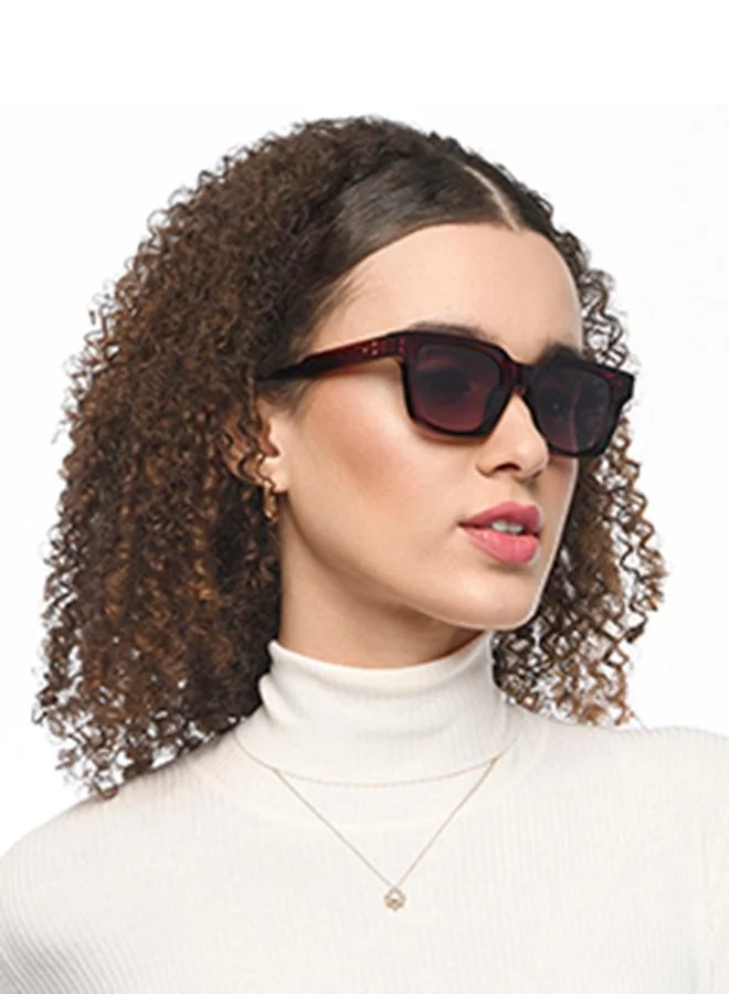 John Jacobs Women's Full Rim Square Stylish & Premium Polarized Sunglasses 100% UV Protected Women Wide JJ S15906