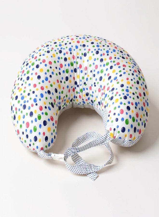 VParents Multipurpose Baby Feeding Nursing Cum Maternity Pillow for New Born Cotton, Recommended for Maternity, Nursing, Medical Bluebell (Blue) 110253 - Image 1