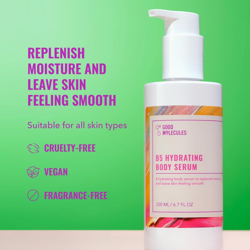 Good Molecules B5 Hydrating Body Serum - Vitamin B5 Ultra Hydrating Serum with Beta Glucan to Retain Moisture and Plumpness, Skin Care for Body - Image 2