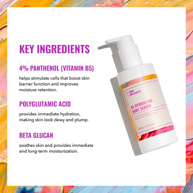 Good Molecules B5 Hydrating Body Serum - Vitamin B5 Ultra Hydrating Serum with Beta Glucan to Retain Moisture and Plumpness, Skin Care for Body - Image 3