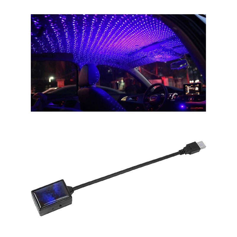 GLSOWEE USB Car Roof Star Night Light, Portable Adjustable LED Show Romantic Atmosphere Star Night Projector, Car Interior Decoration for Wedding Car, Ceiling, Bedroom, Party - Image 1