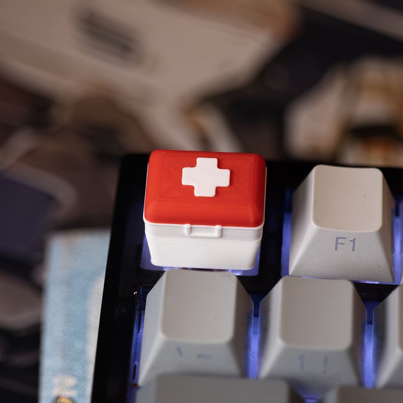 Medical Kit Keycaps Universal Cross Design Smooth Y Feel Mechanical Keyboard Compatible - Image 4