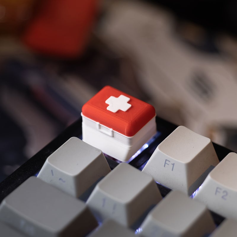 Medical Kit Keycaps Universal Cross Design Smooth Y Feel Mechanical Keyboard Compatible - Image 1